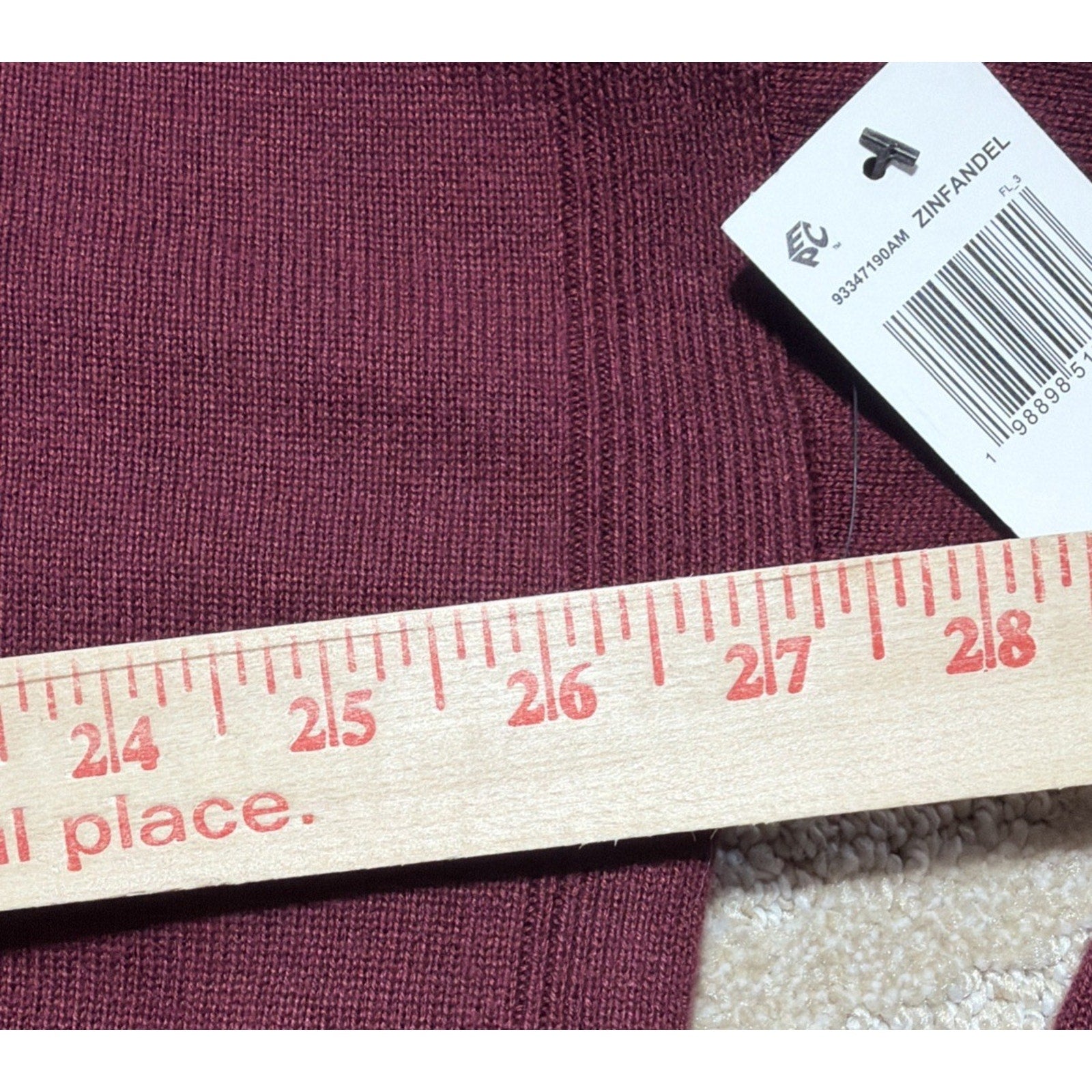 MSK Burgundy Turtleneck Sweater Overlay Dress Cover Up Size Large NWT