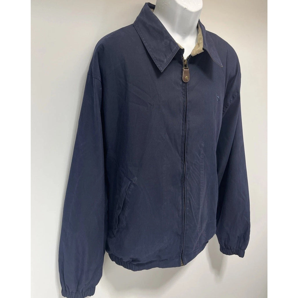 VTG DUCK HEAD MENS SZ XL FULL ZIP BLUE BOMBER JACKET COAT