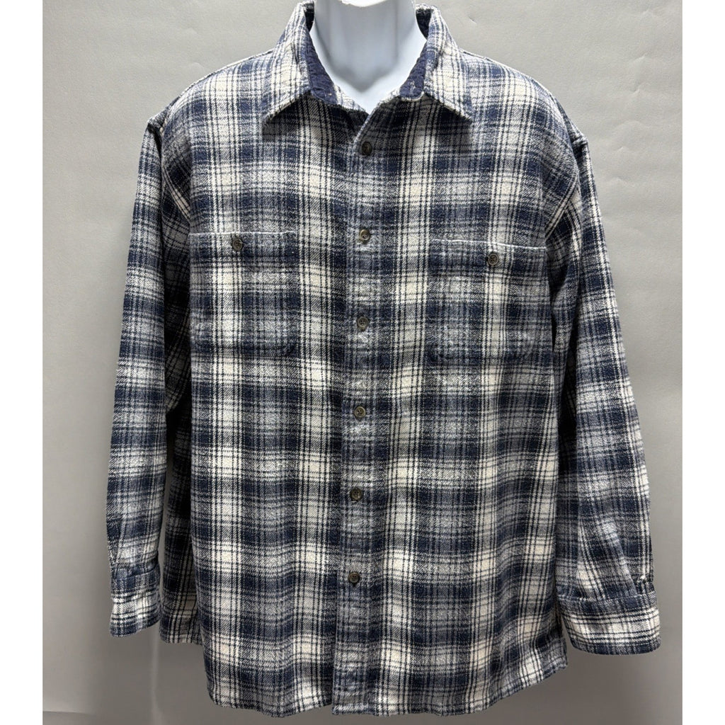 Vtg St. Johns Bay Men's XL Plaid Heavyweight Button Down Flannel Shirt Shacket