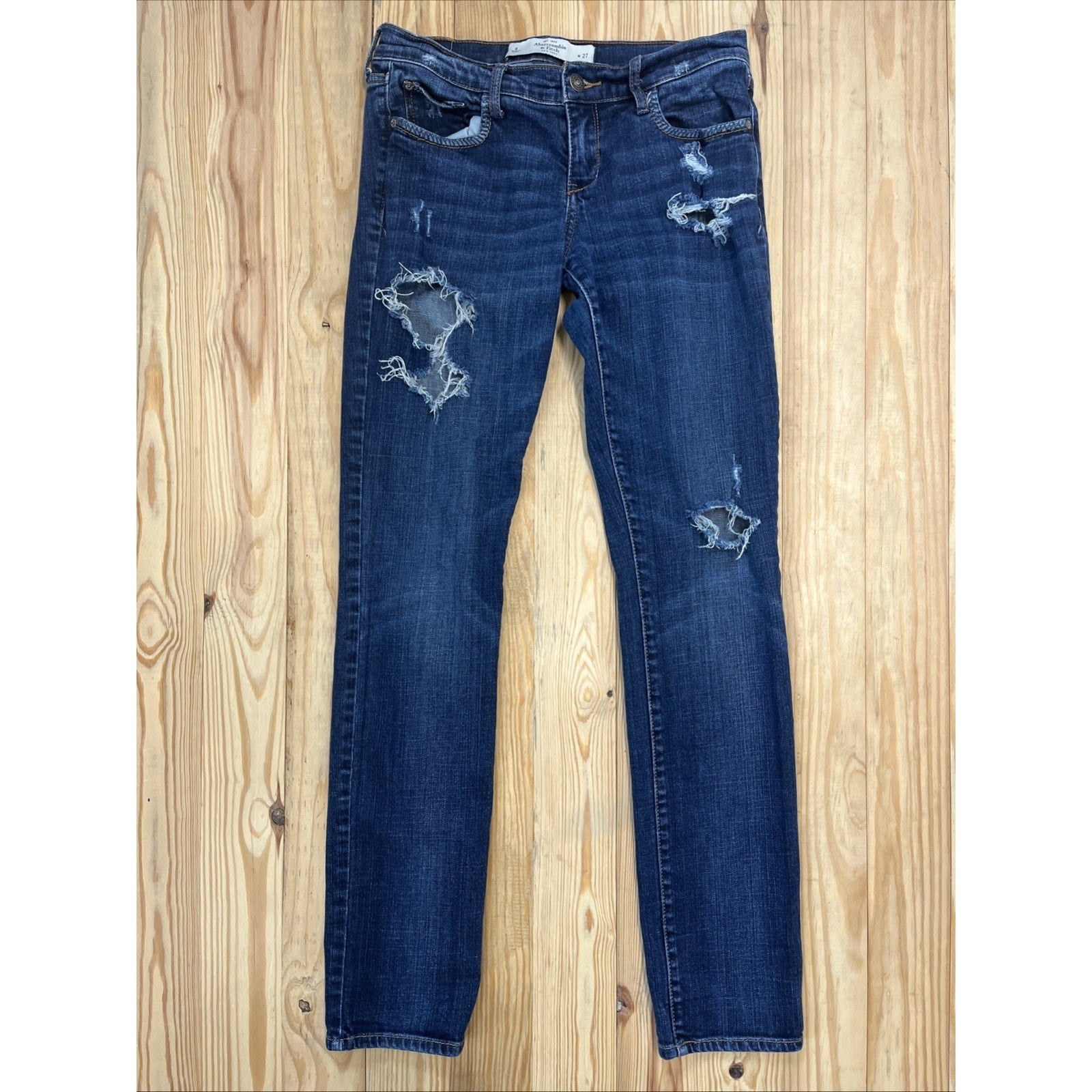 Abercrombie & Fitch Blue Distressed Perfect Stretch Jeans Women's 4 27/30