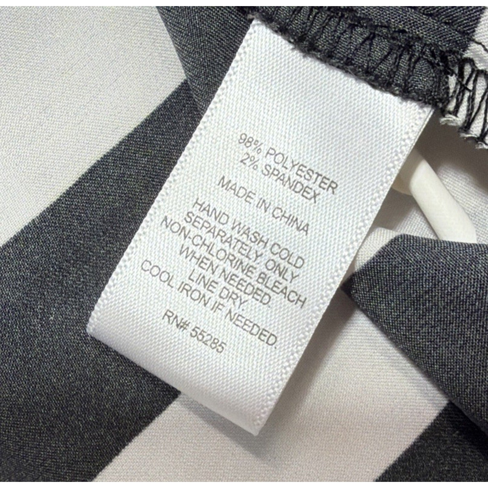 Express Women's Black And White Short Sleeve Shirt Blouse stripes Size Medium
