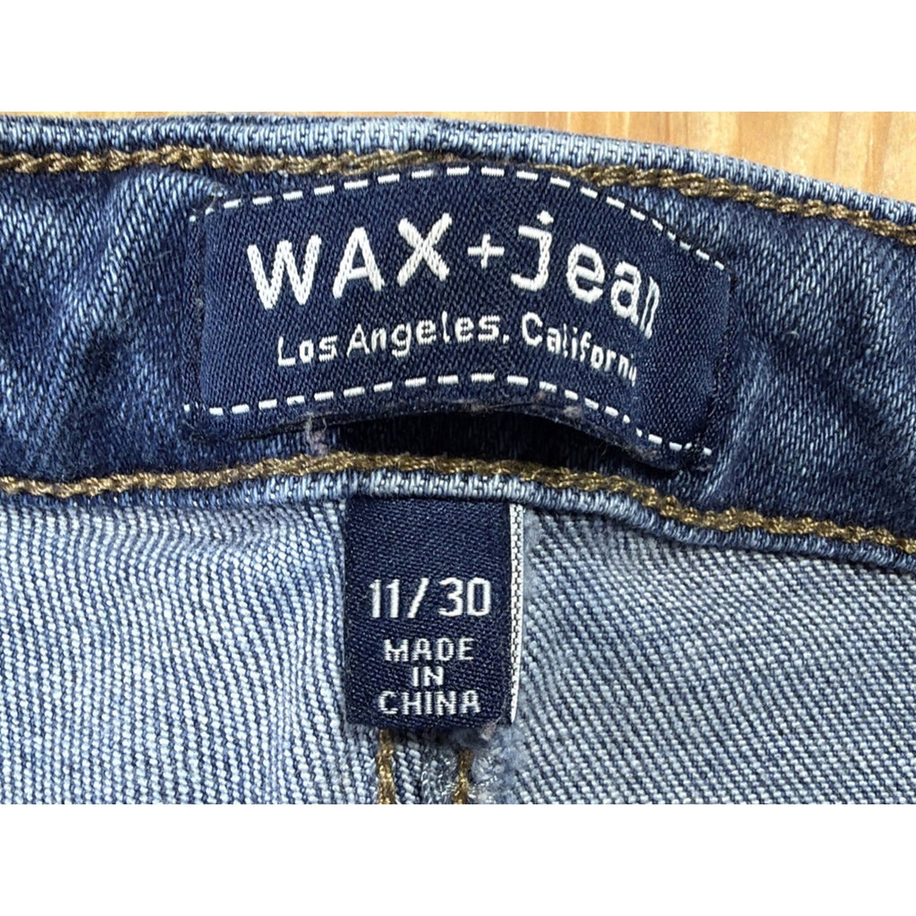 Wax Jean Women's Size 11/30 Hi-rise Skinny Distressed Stretch Denim Jeans
