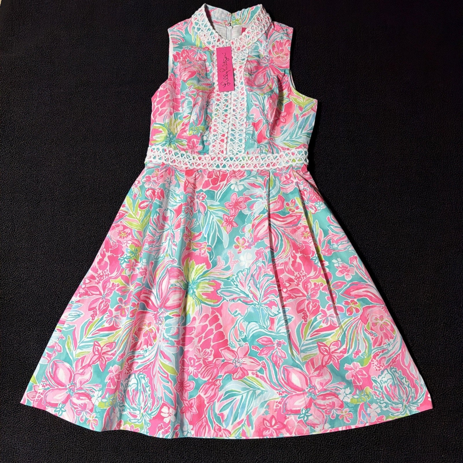 NWT Lilly Pulitzer Franci Dress Size 4 Hot On The Scene Floral Mini Pockets