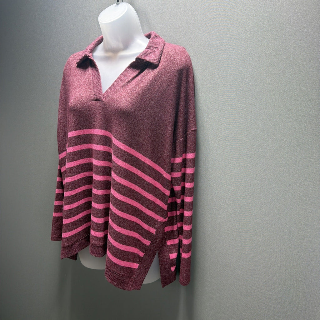 New Womens Oversized Lightweight Sweater Maurices Cranberry Size Small