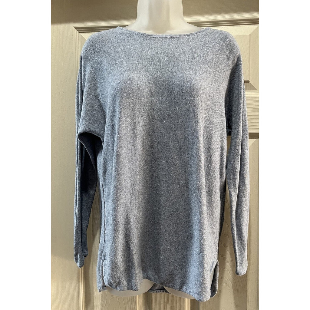 Michael Kors Size M Gray Long Tunic Sweater Long Sleeve Lightweight Women Logo