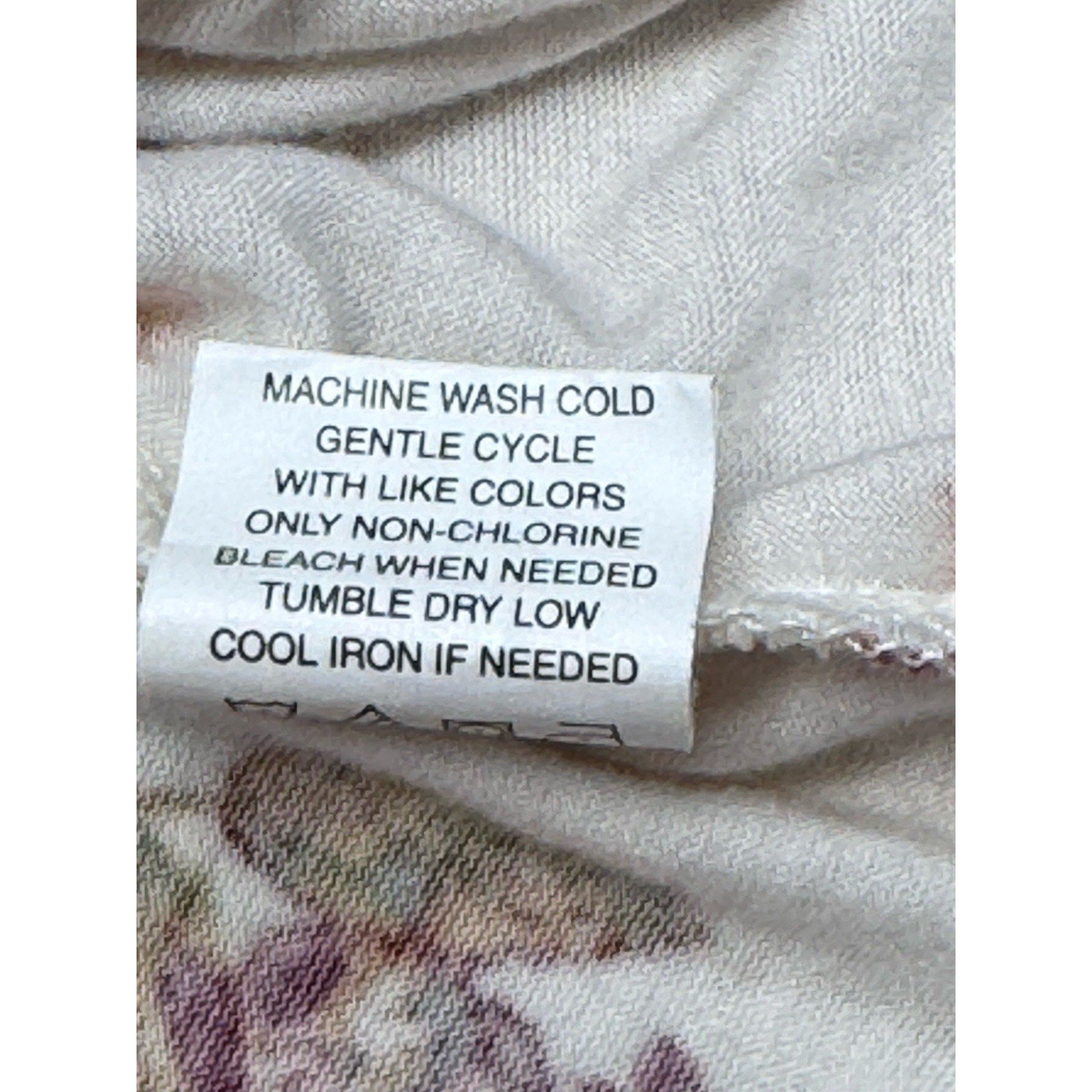 LUQ Women’s Size Large Floral Blouse, Lace Edge, Rusching Ivory Red