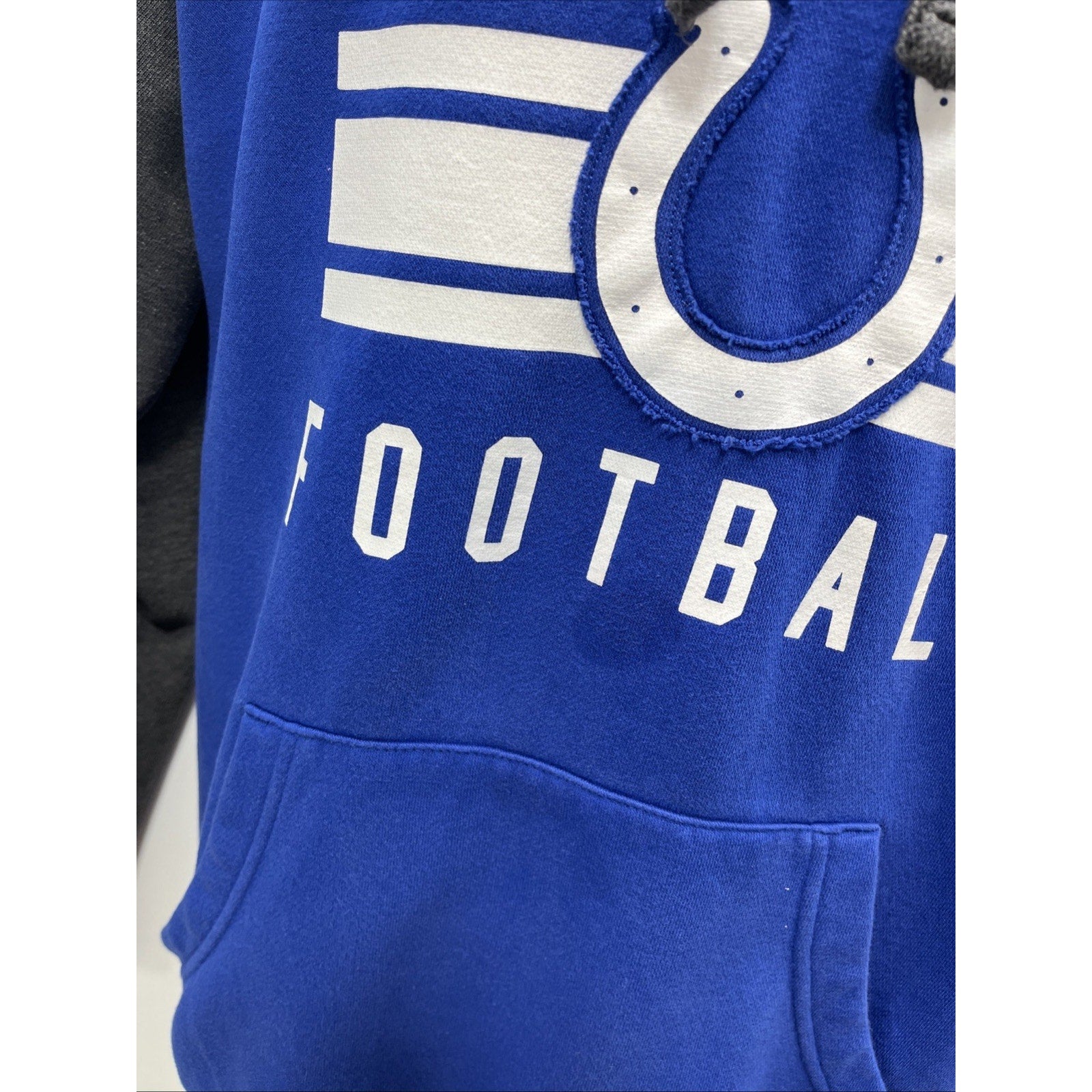 NFL Indianapolis Colts Spellout Pullover Hoodie Blue Mens XL 2019 Flaw