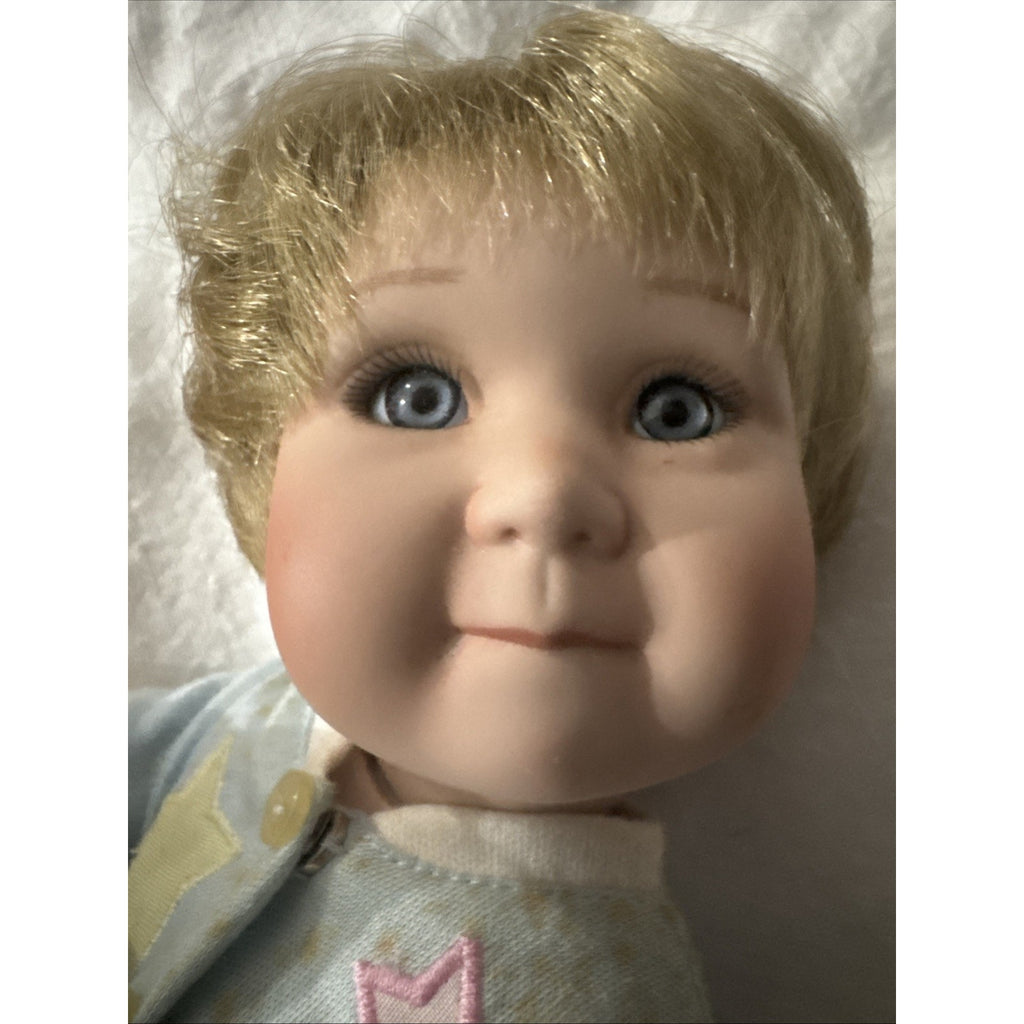 Ashton Drake Galleries Tuck Me In, Mommy Porcelain Baby Boy Doll
