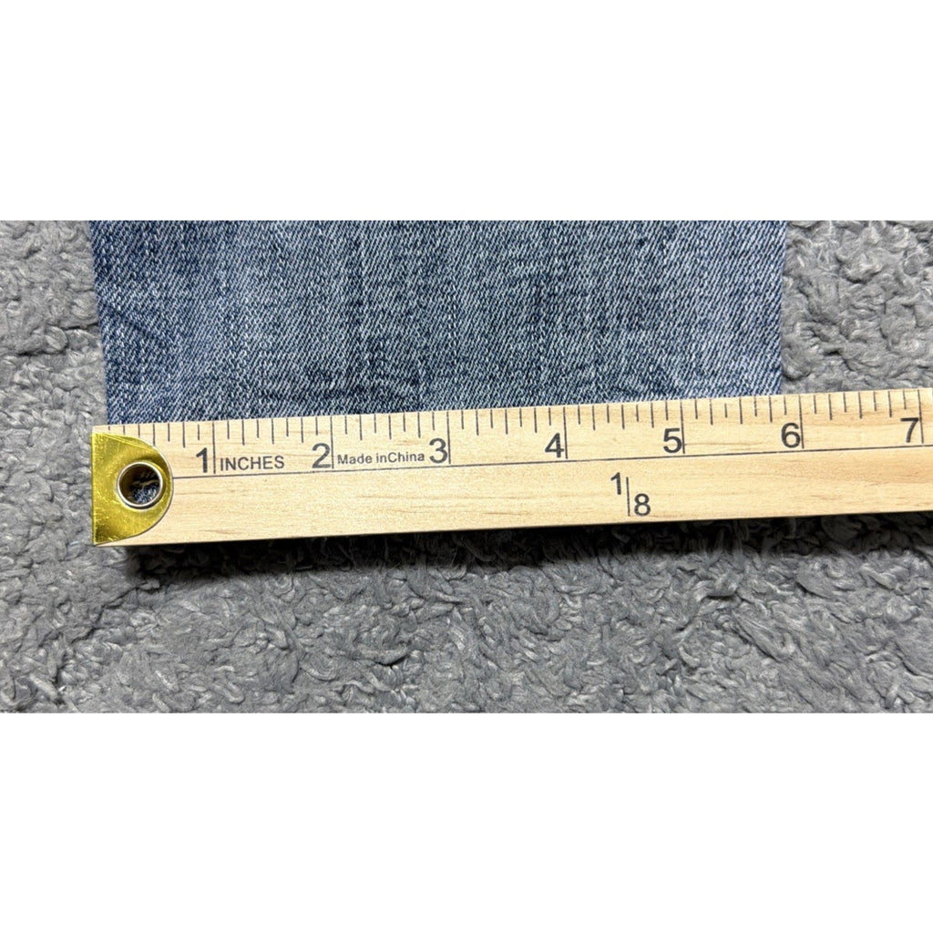 Buckles DEPART WEST Trouper Skinny Stretch Distressed Blue Denim Jeans Mens 36R