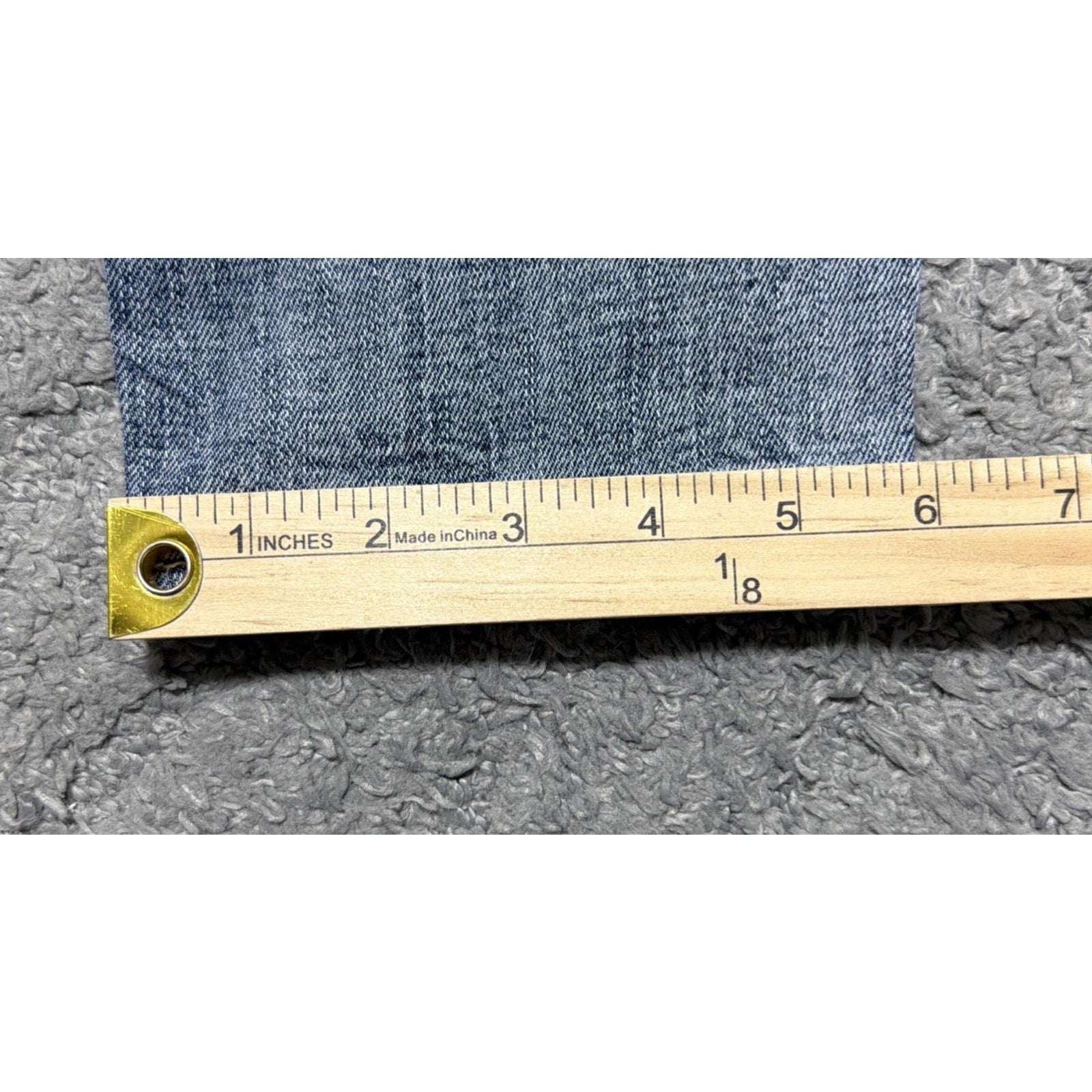 Buckles DEPART WEST Trouper Skinny Stretch Distressed Blue Denim Jeans Mens 36R