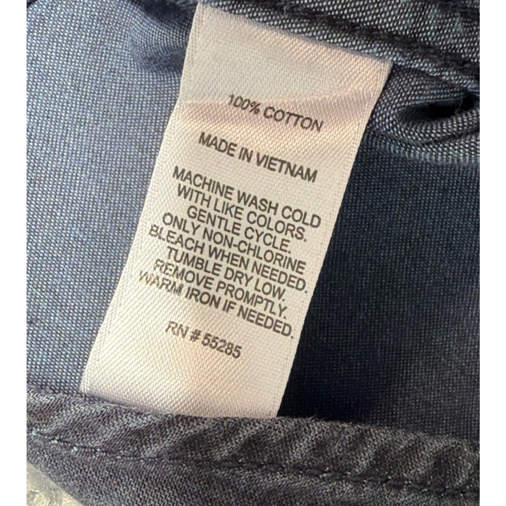 Express Button Up Dress Shirt Chambray Denim Long Sleeve Mens Sz XL