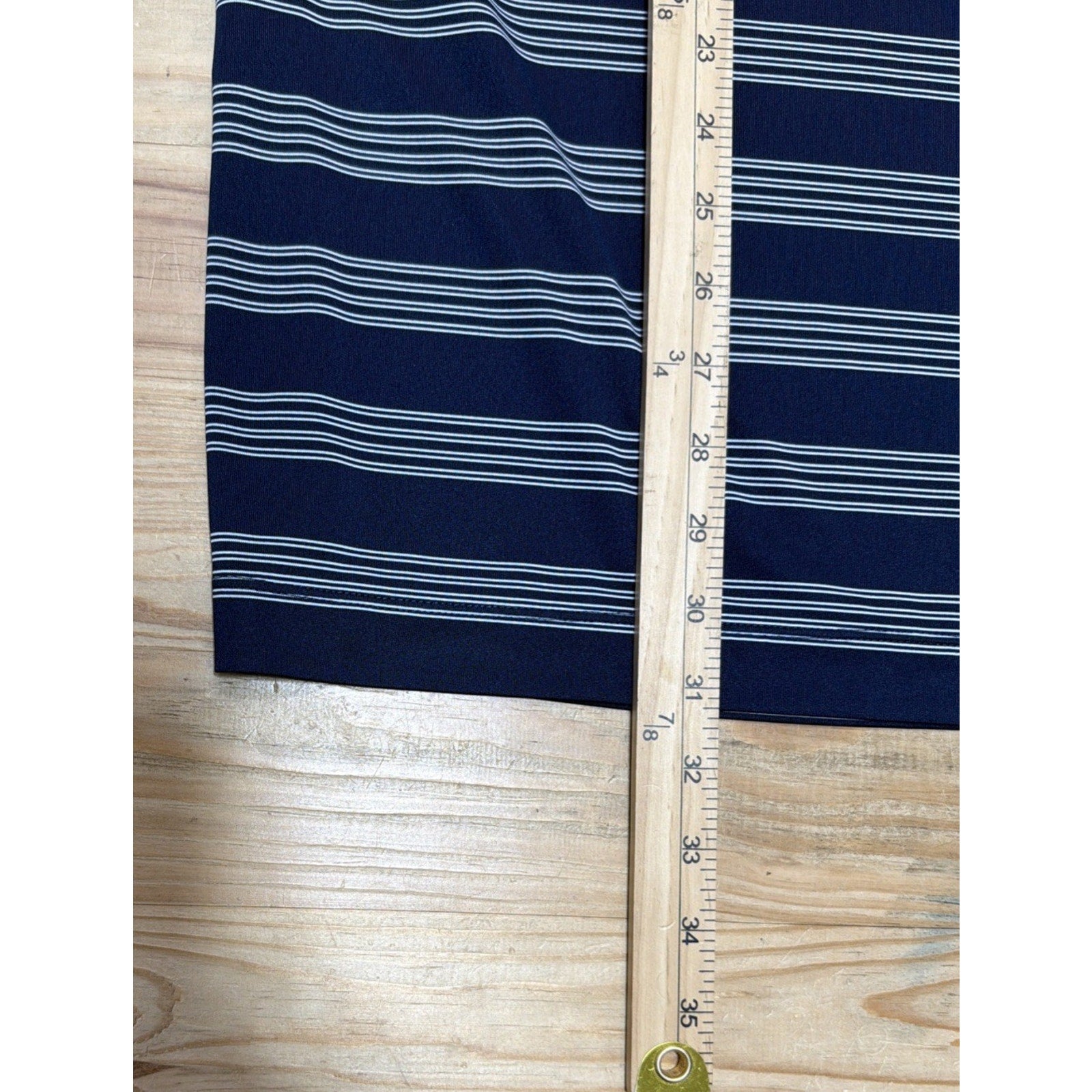 Nike Golf Tour Performance Dri Fit Mens XL Moisture Wick Navy Striped Polo Shirt