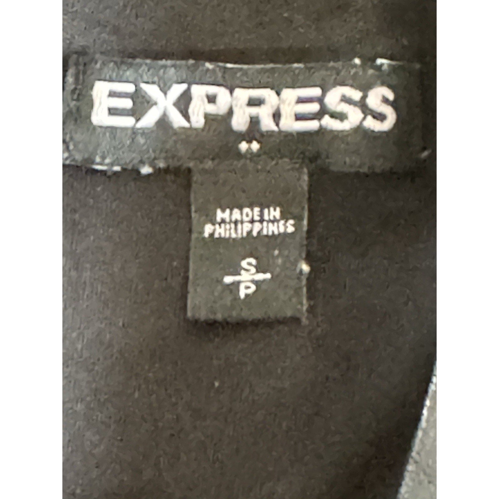 Express Black Sleeveless Sheath Dress Faux Leather Trim Zip Back Womens S
