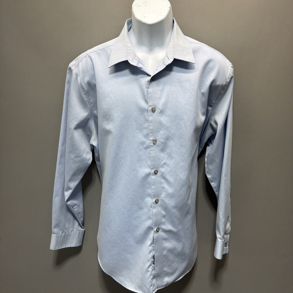 Calvin Klein Men's Dress Shirt Slim Fit Performance Non Iron XL 17 32/33