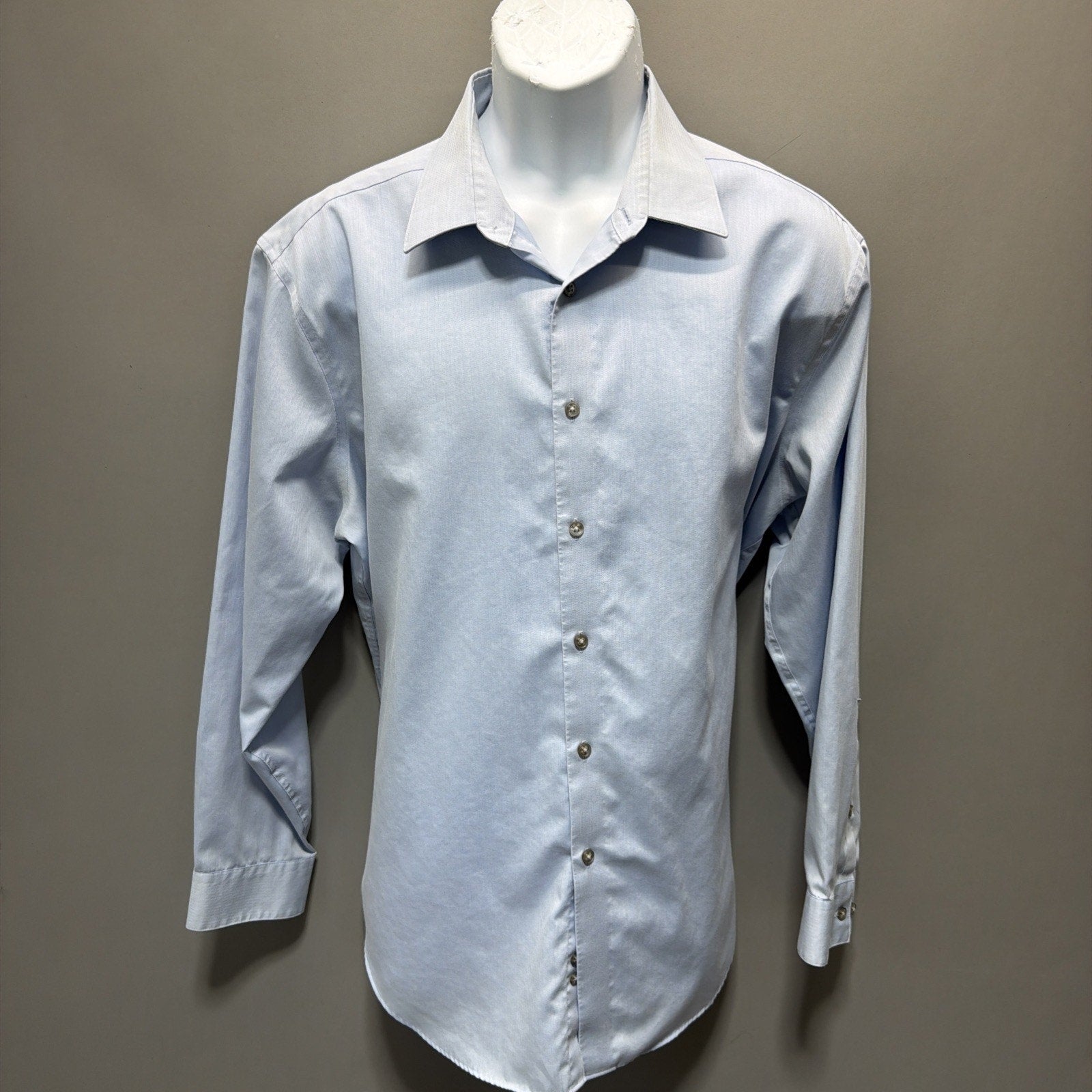 Calvin Klein Men's Dress Shirt Slim Fit Performance Non Iron XL 17 32/33