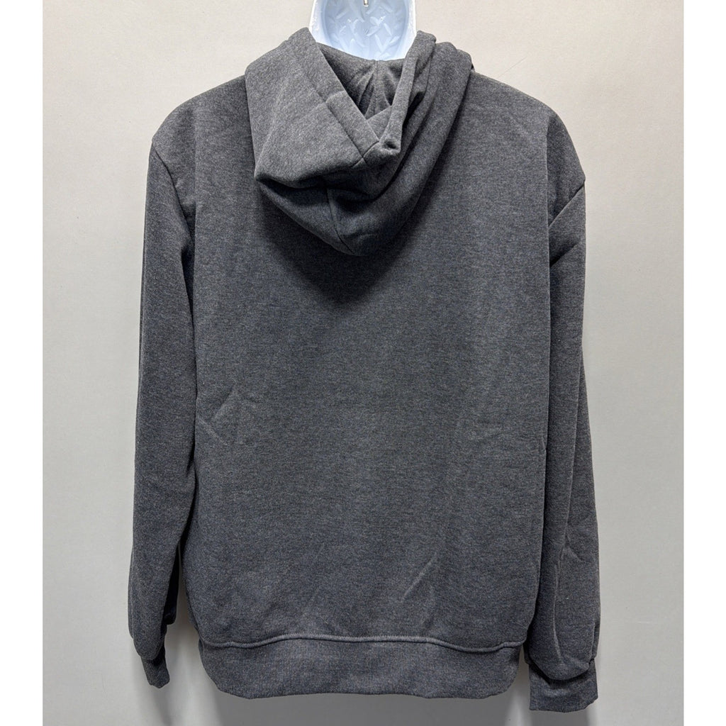 The North Pole Mens Super Soft Pullover Gray Fleece Hoodie Size L NWT