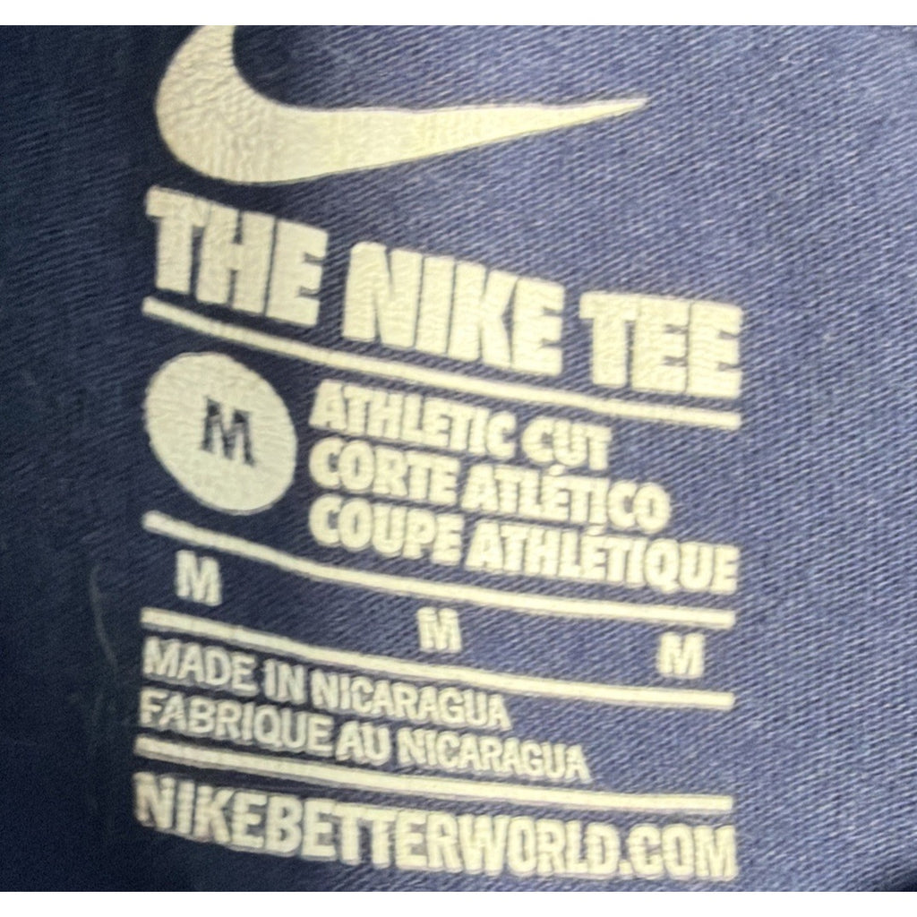 Milwaukee Brewers Baseball Size Medium Nike Athletic Fit Blue T Shirt