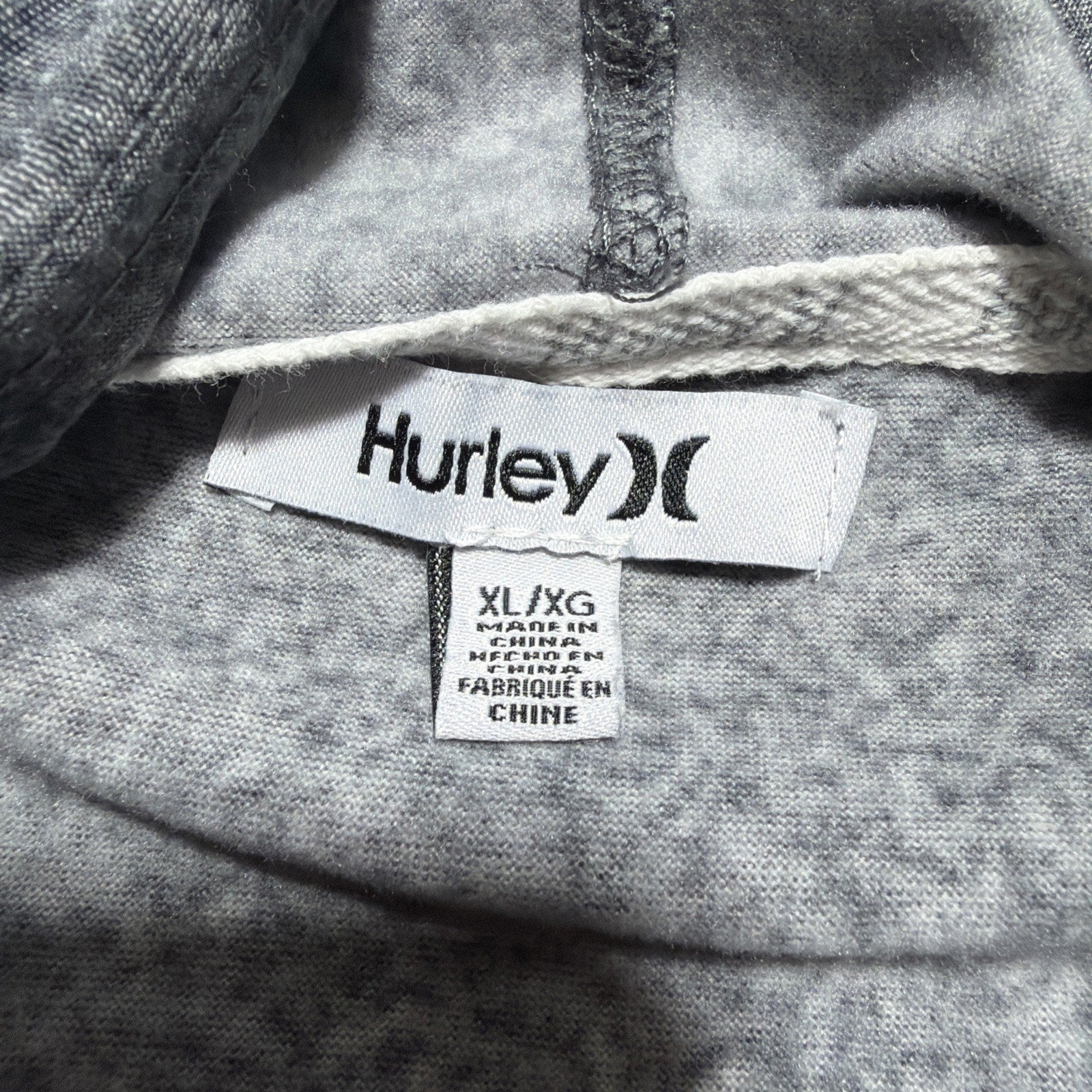 Hurley Hoodie Women XL Stretch Soft Fleece Pullover Gray Lounge Skate Casual