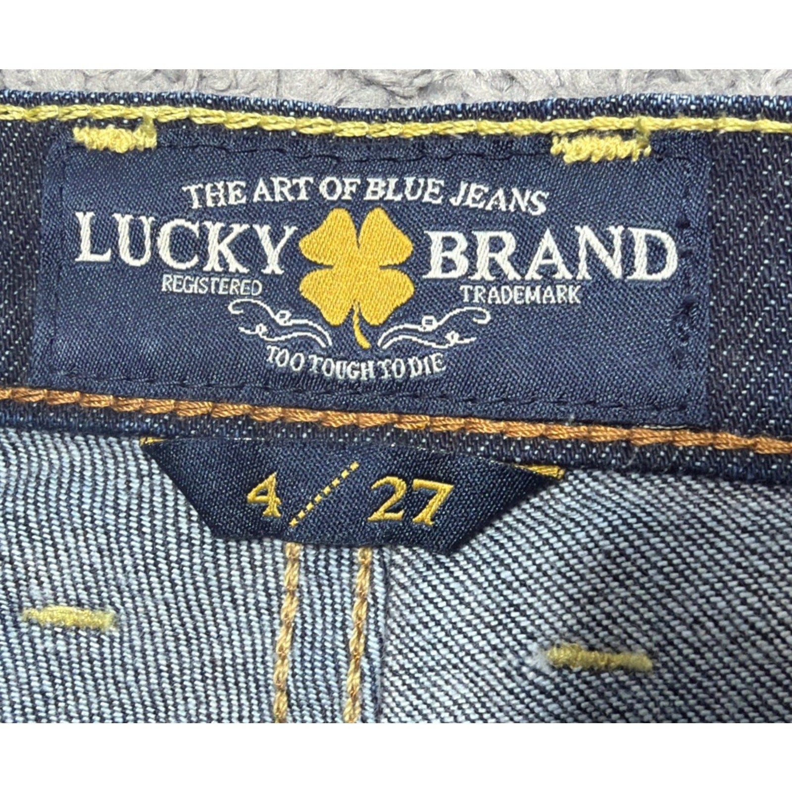 Women's Lucky Brand Easy Rider Demin Blue Jeans Size 4/27 Measure 30x35