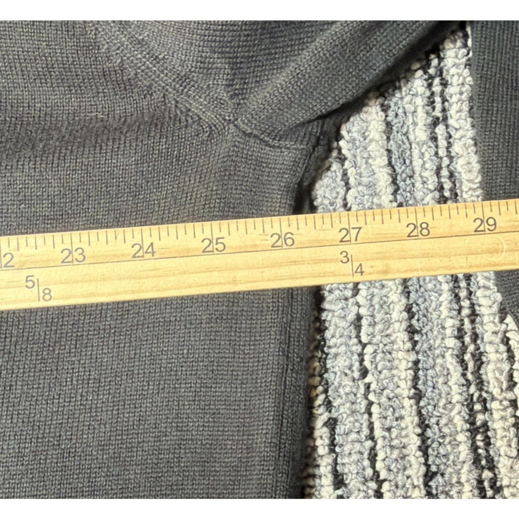 Consensus Black Cotton V Neck Cableknit Pullover Sweater XXL NWT
