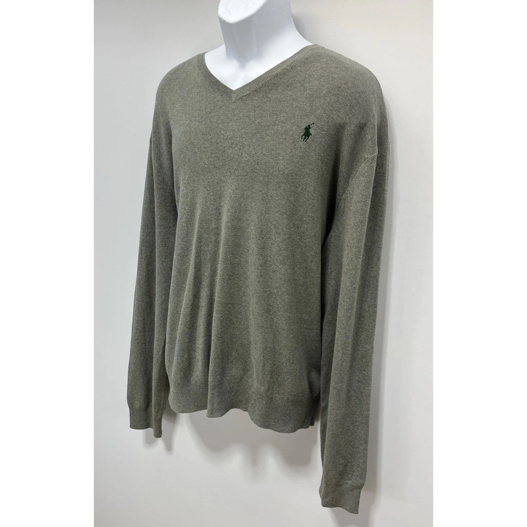 Polo Ralph Lauren Sweater V-Neck Long Sleeve Pima Cotton Green Men’s XXL