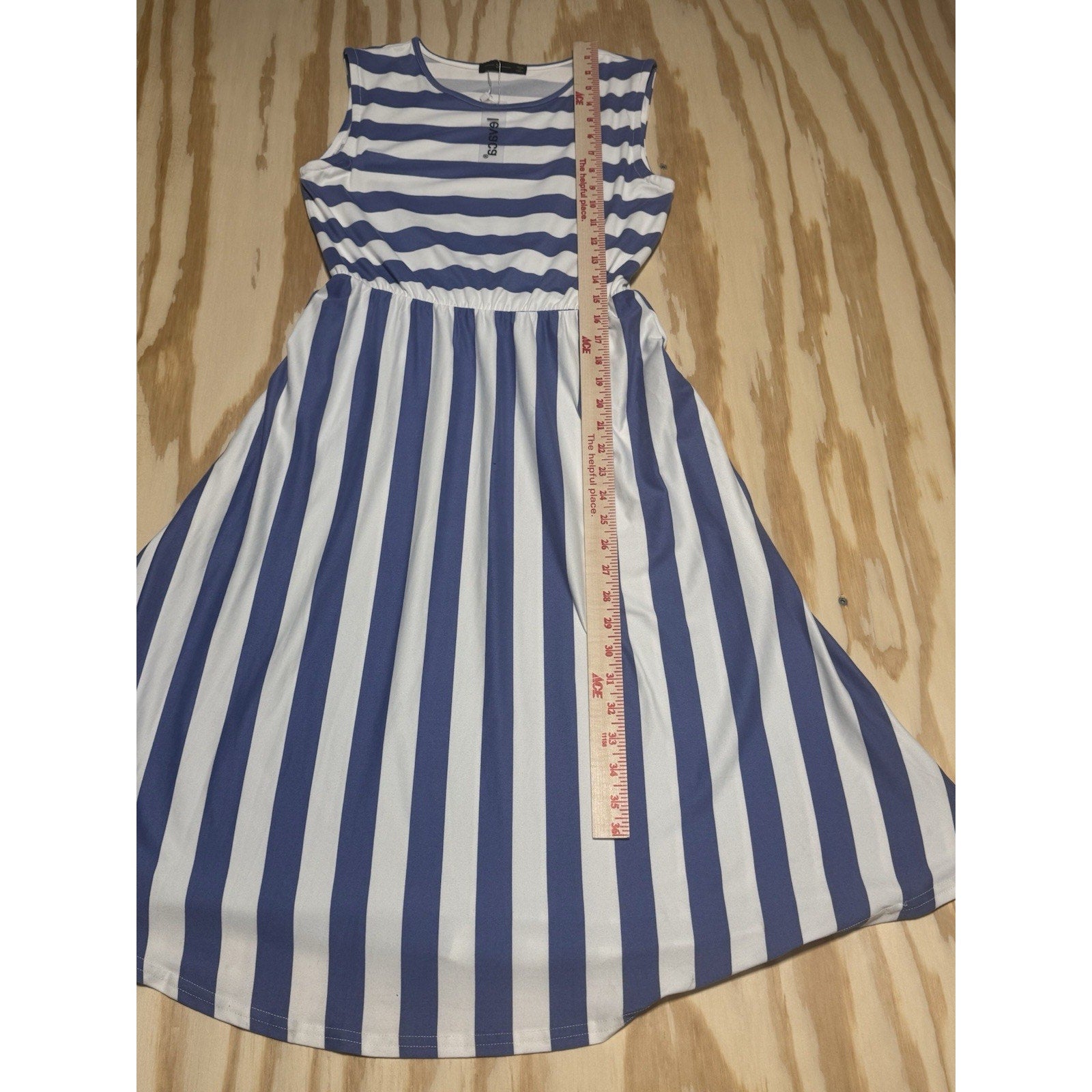 Levaca Blue White Nautical Midi Dress Women’s Size Small New With Tags