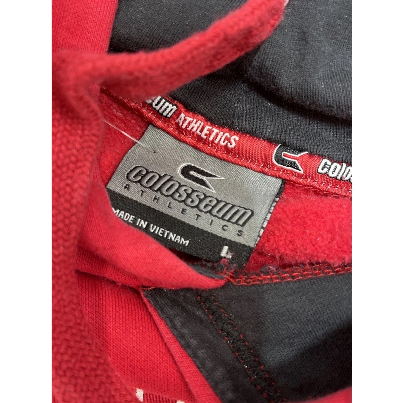 Men's Colosseum Texas Tech Red Raiders Red Pullover Hoodie Size Large