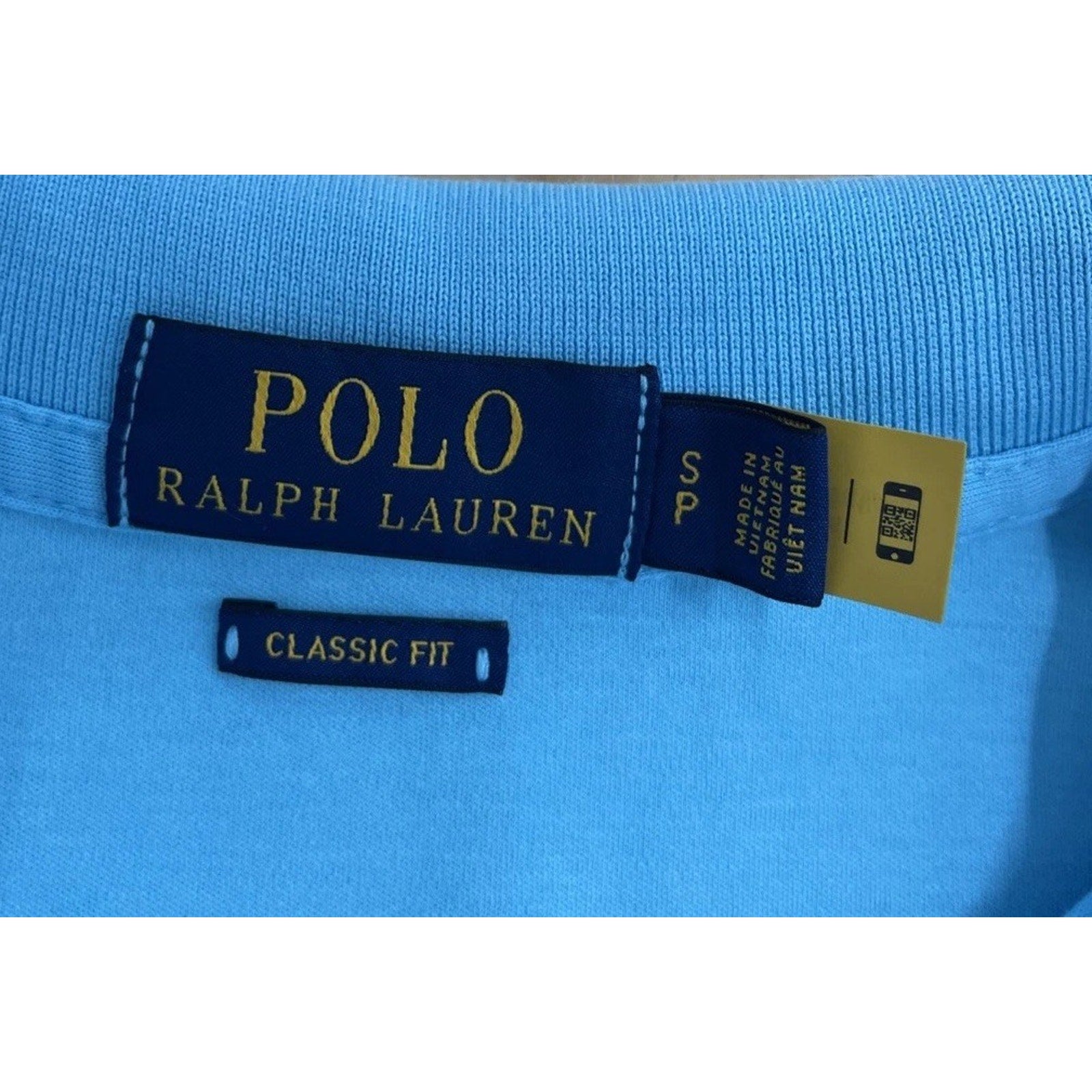 Polo Ralph Lauren Classic Soft Touch Polo Shirt Flesh Pony Size Small Blue