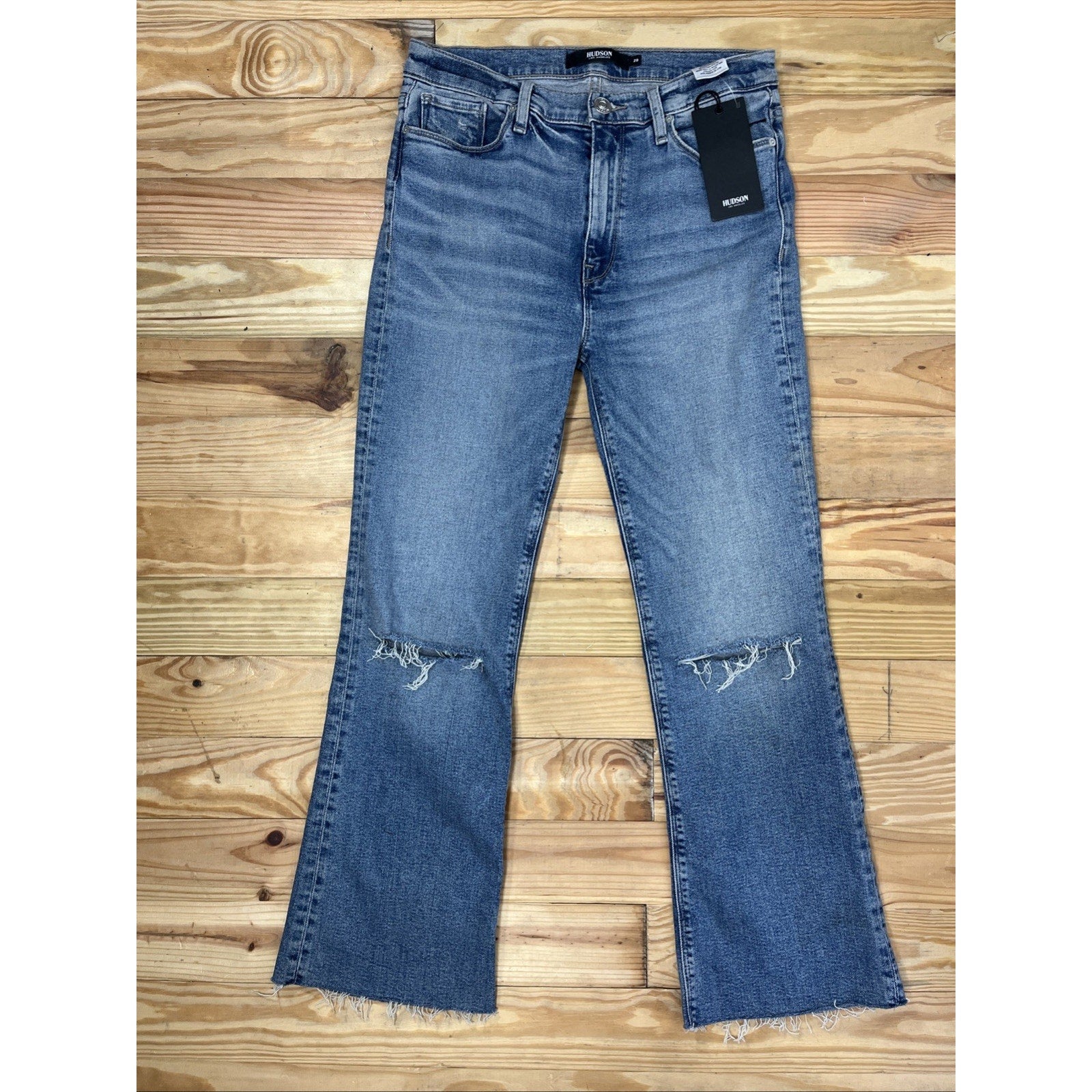 NWT Hudson Barbara High Waist Bootcut Stretch Cropped Jeans Size 28