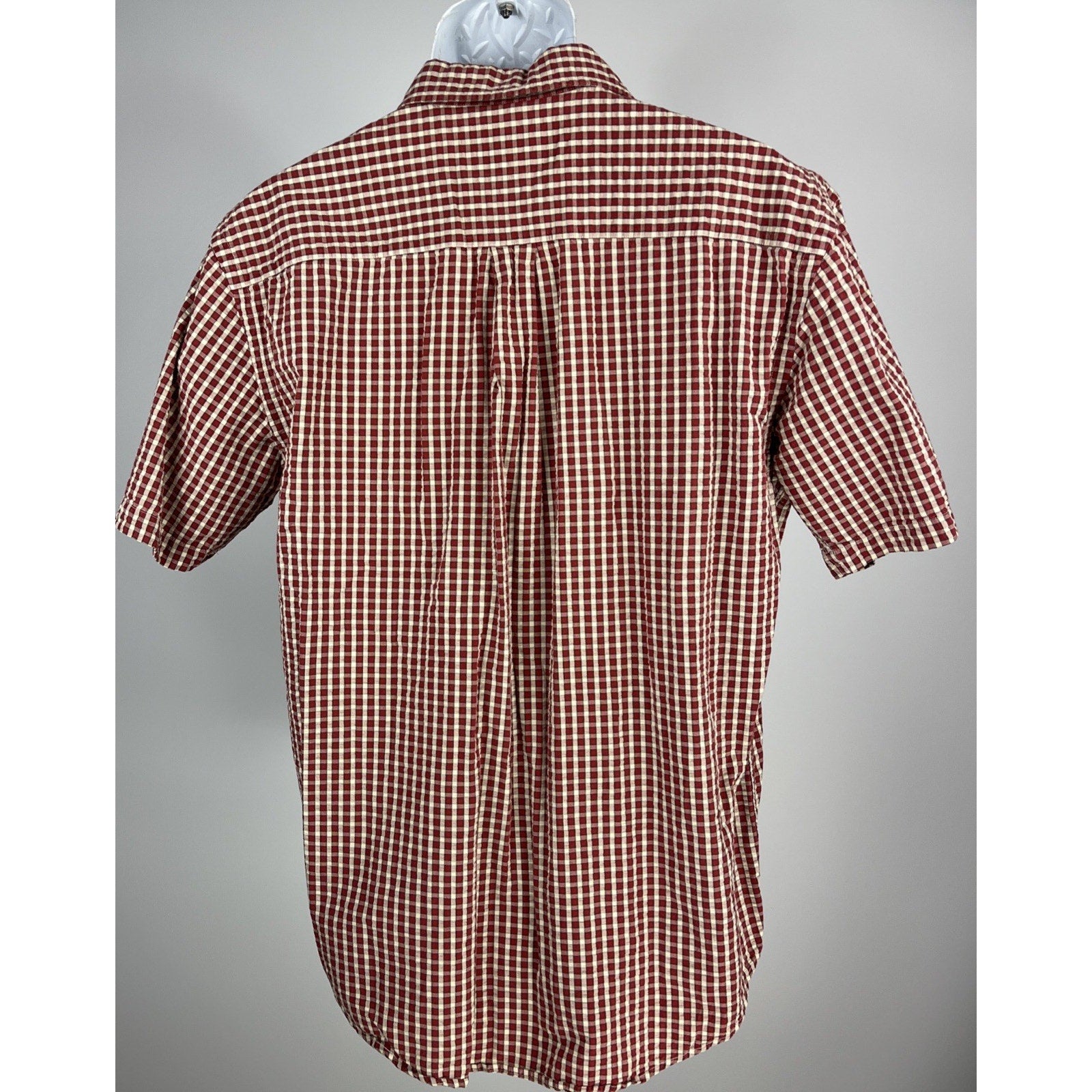 ABERCROMBIE & FITCH BIG SHIRT SHORT SLEEVE PLAID BUTTON DOWN SHIRT MENS S