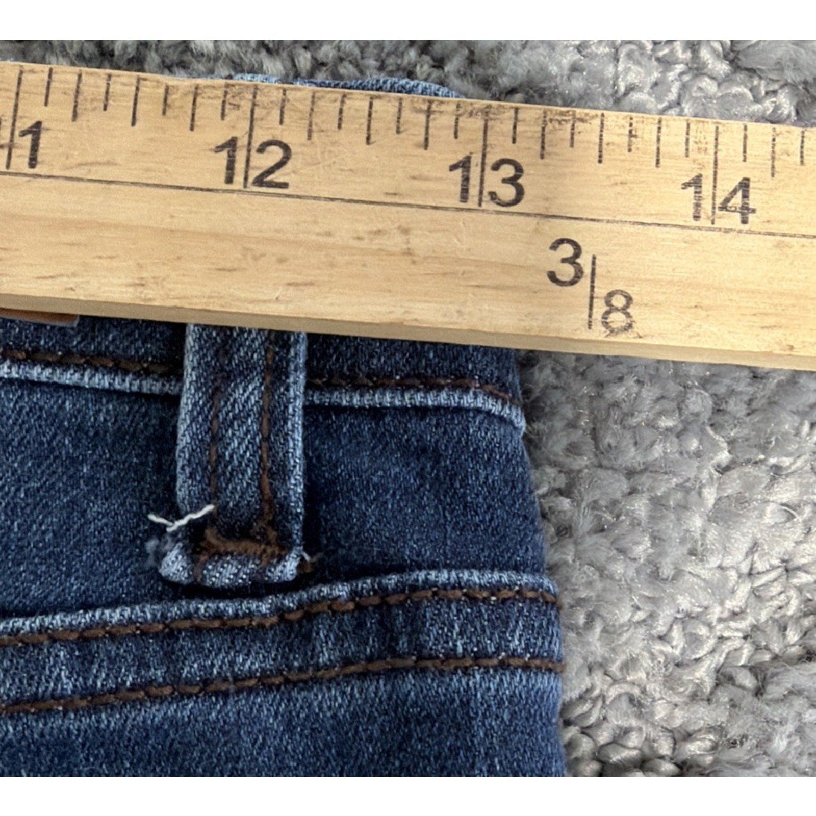 Judy Blue Jeans Womens 3/26 Blue skinny Fit High Rise Stretch Denim Raw Hem