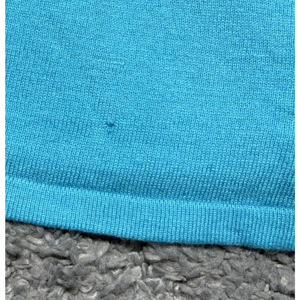New Ann Taylor Loft Wool Blend Button Back Top Womens Small Blue 3/4 Sleeve