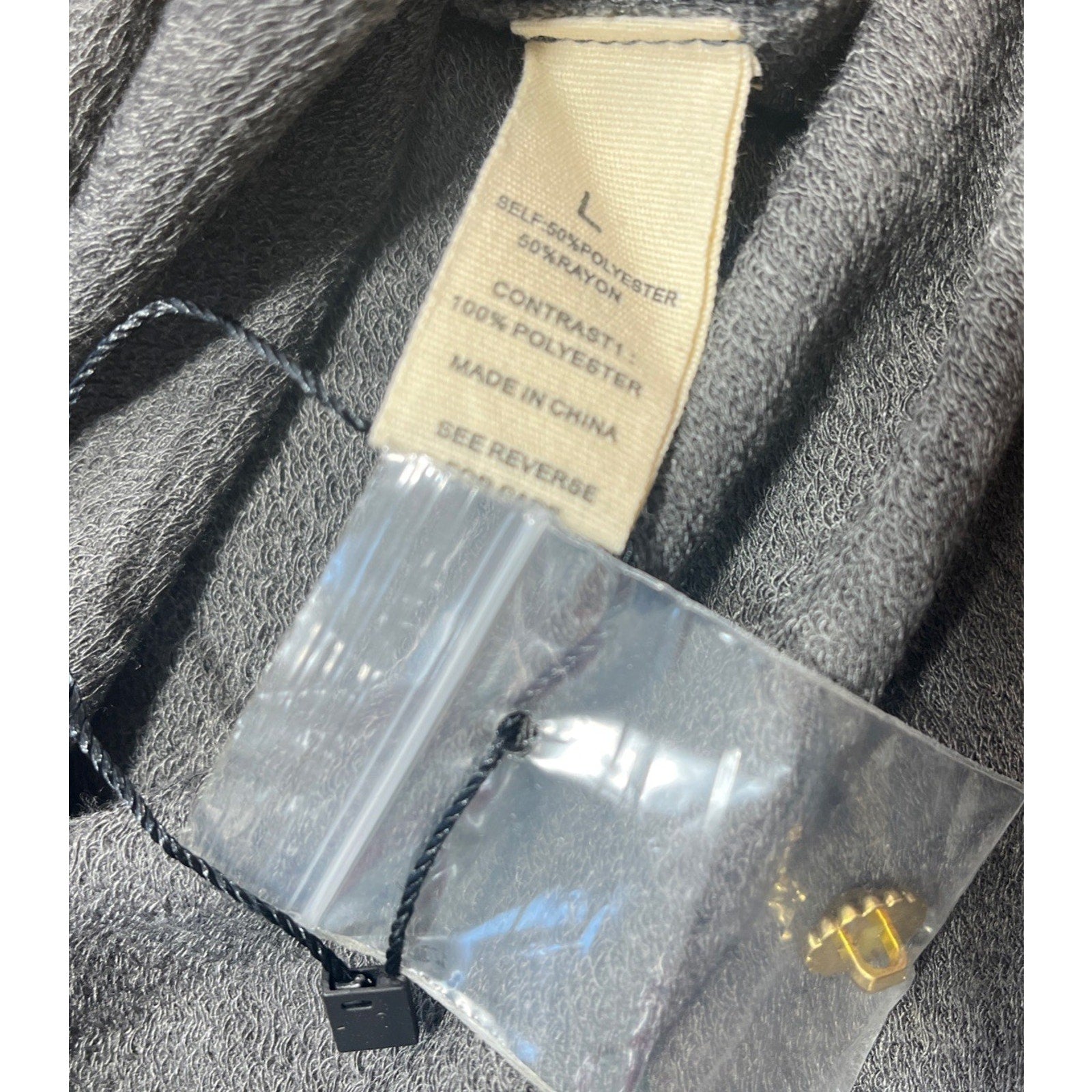 NWT GIMMICKS BKE THE BUCKLE CHARCOAL GRAY 3/4 SLEEVE LACE INSERT KEYHOLE TOP L