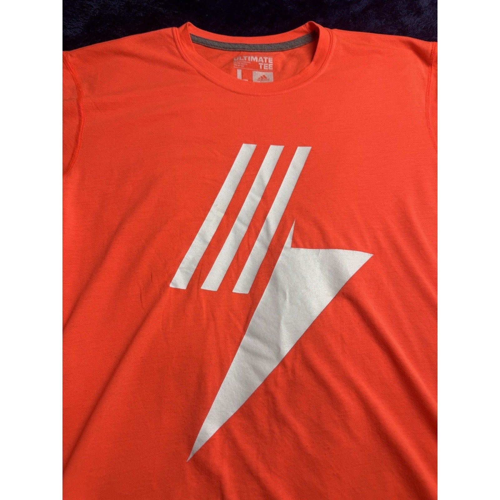 Adidas Ultimate Tee T-shirt Short Sleeve Orange 2012 Men’s Size Large Logo