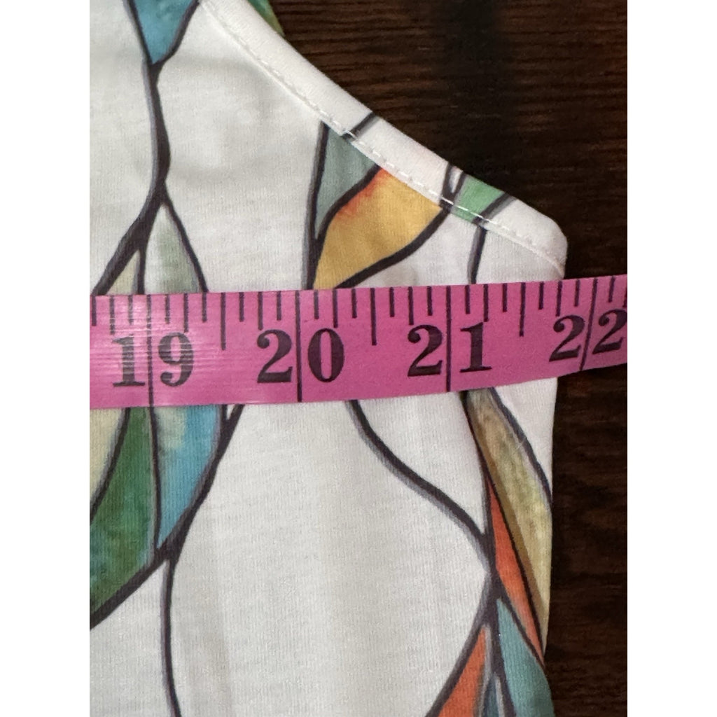 ETCYY White With Tie Dye Print Women’s Sleeveless Size XL NWT