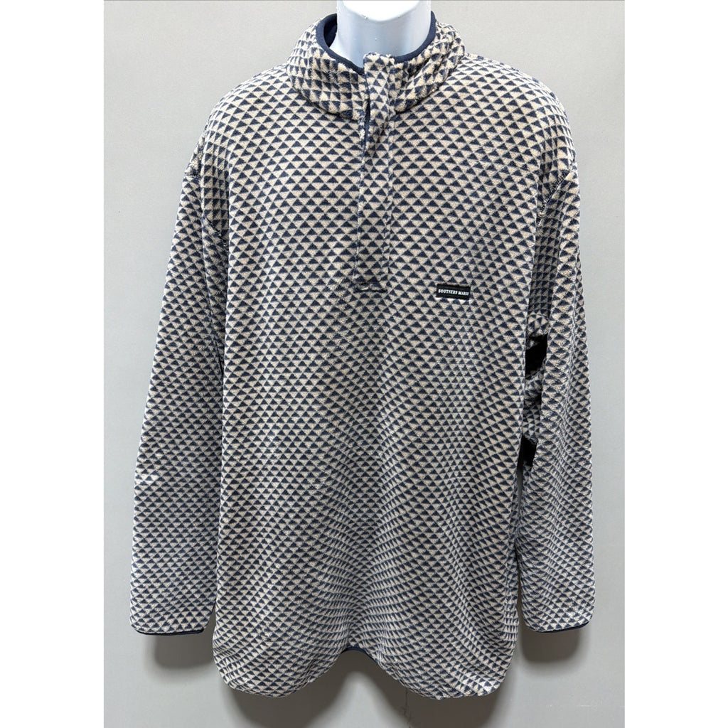 Southern Marsh Men’s XLT Arapaho Fleece 1/4 Zip Pullover Biege Blue