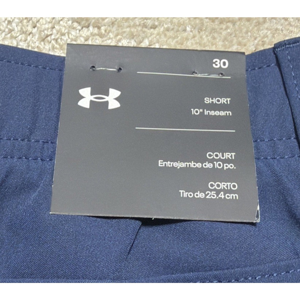 Under Armour Golf Shorts Mens 30 Blue UA Drive Performance 10" Inseam 1364409