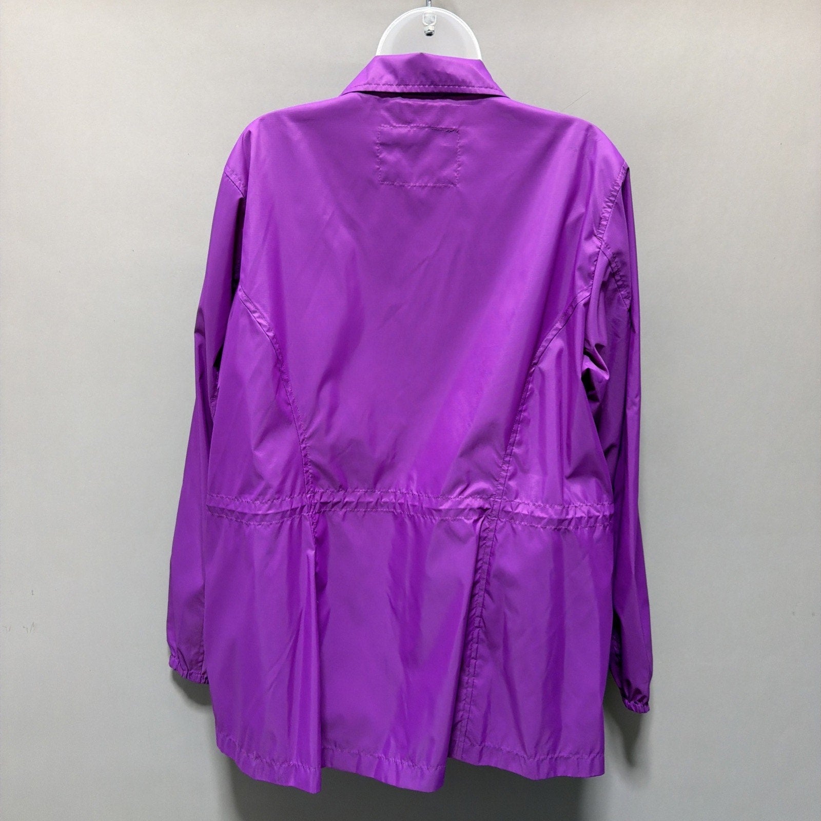 Eddie Bauer Purple XL Windbreaker Jacket Hiking Outdoor Full Zip Rain Shell NWOT