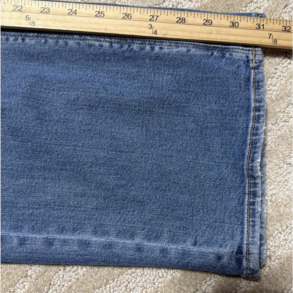 American Eagle Super High Rise Baggy Wide Leg Distressed Jeans Size 2 / 27x31