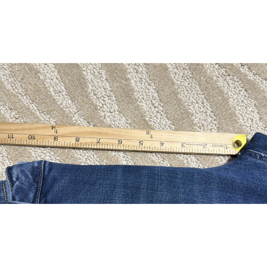 Flying Monkey Raw Hem Skinny Jeans Womens 26 Blue High Rise Stretch Denim