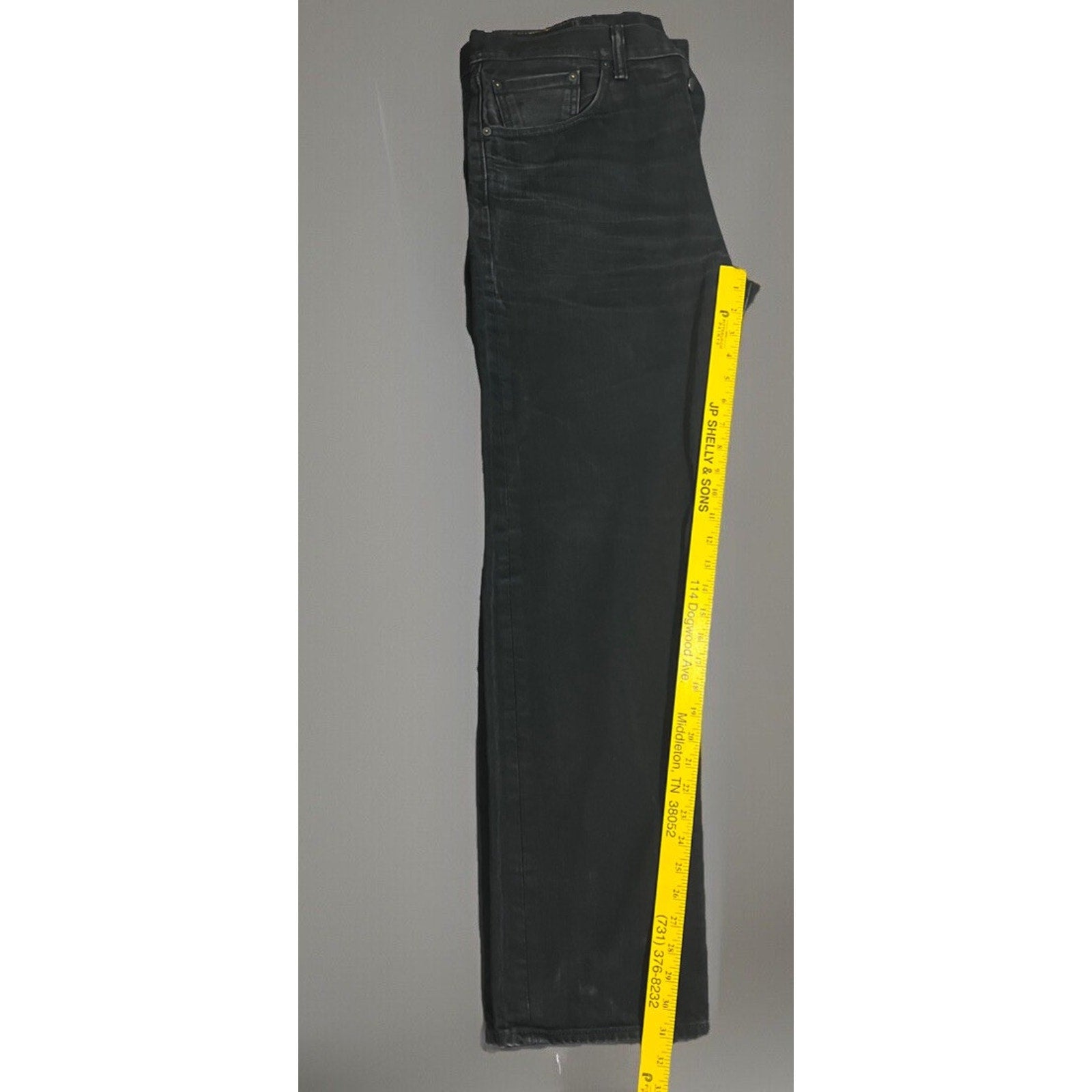 Men’s Levi’s 501 Black Button Fly Straight Leg Denim Jeans 38x32