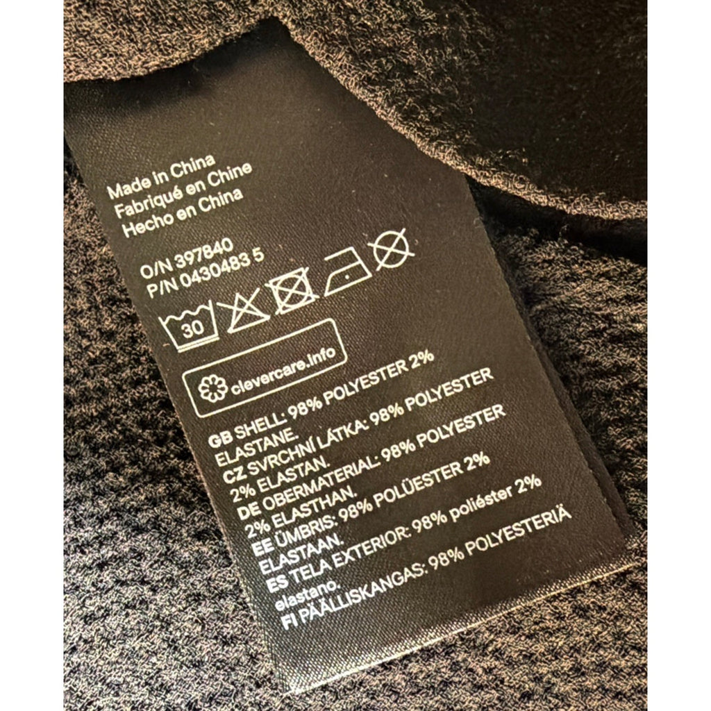 Divided H&M Women's Size 2 Black Long Sleeve Blouse Keyhole Neck Button New