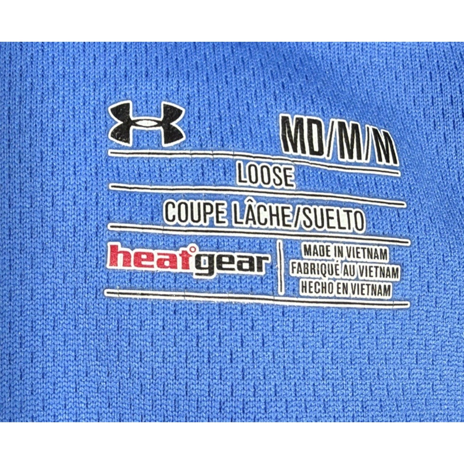 Under Armour Men’s Medium Loose Heat Gear Short Sleeve Polo Light Blue