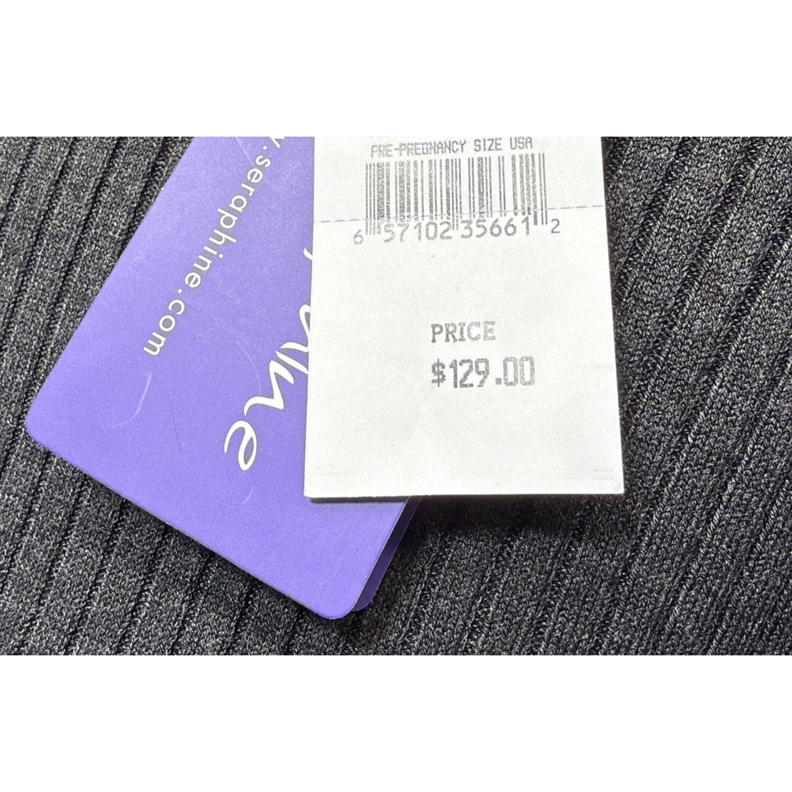 Seraphine Cropped Turtleneck Ribbed Viscose Stretch Sweater 8 Minimalist NWT