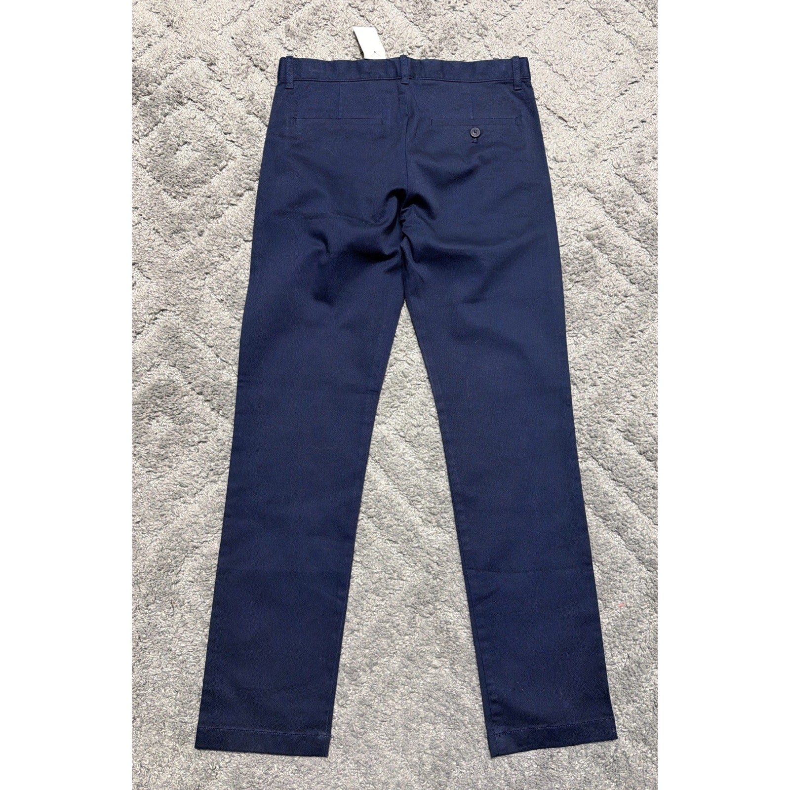 J Crew Crewcuts Youth 14 NEW Navy Blue Slim Chino Pants Button Front 29x28.5