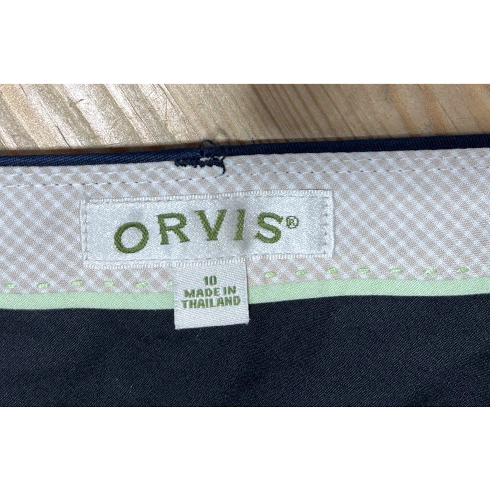 Orvis Dress Pants Womens Size 10 Navy Blue Pleated Front 33x28