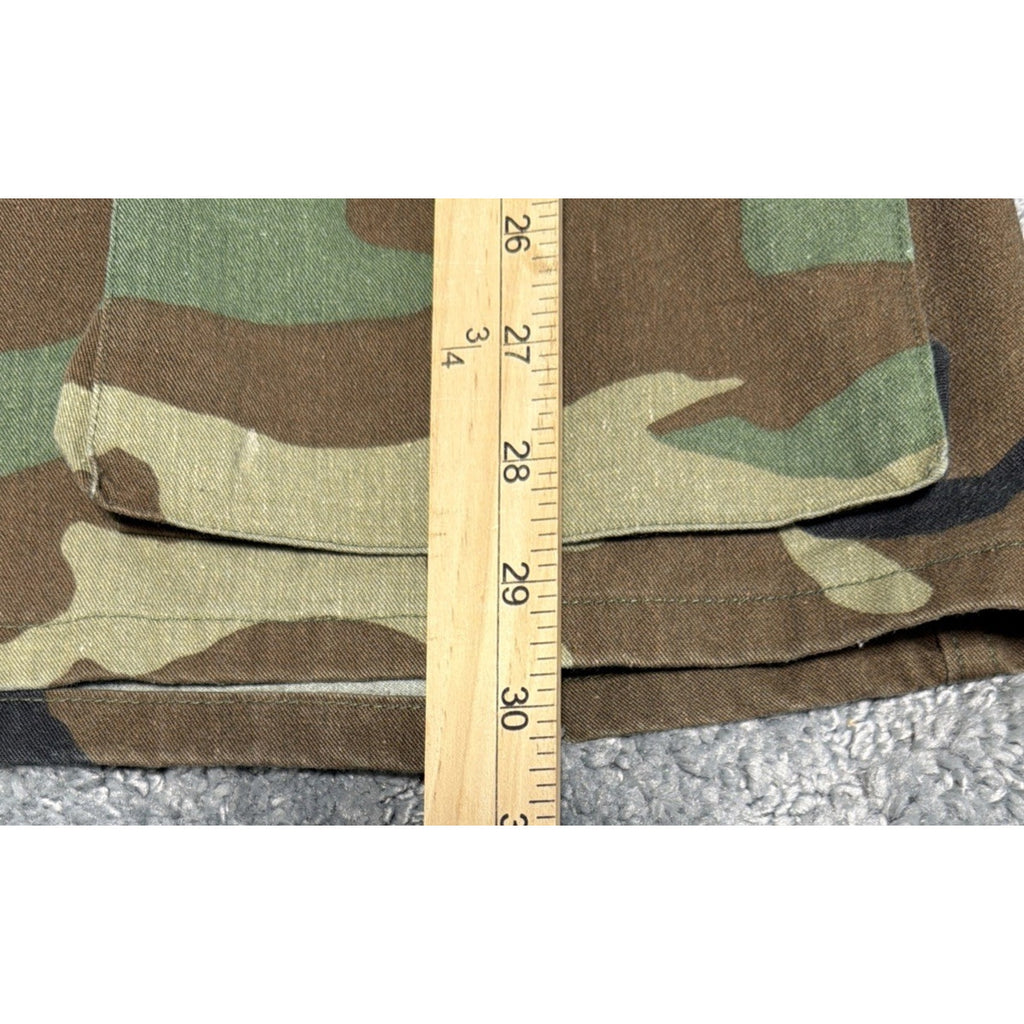 Vintage US Army Woodland Combat Camo Coat Medium Long Regular