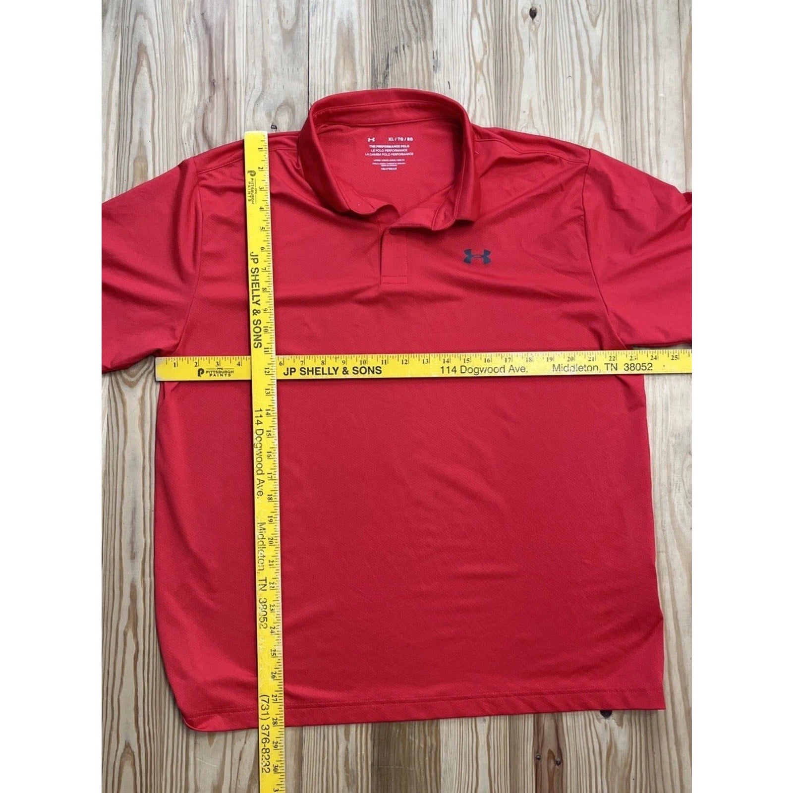 UNDER ARMOUR MEN'S PERFORMANCE SHORT SLEEVE GOLF POLO LAVA ORANGE RED XL