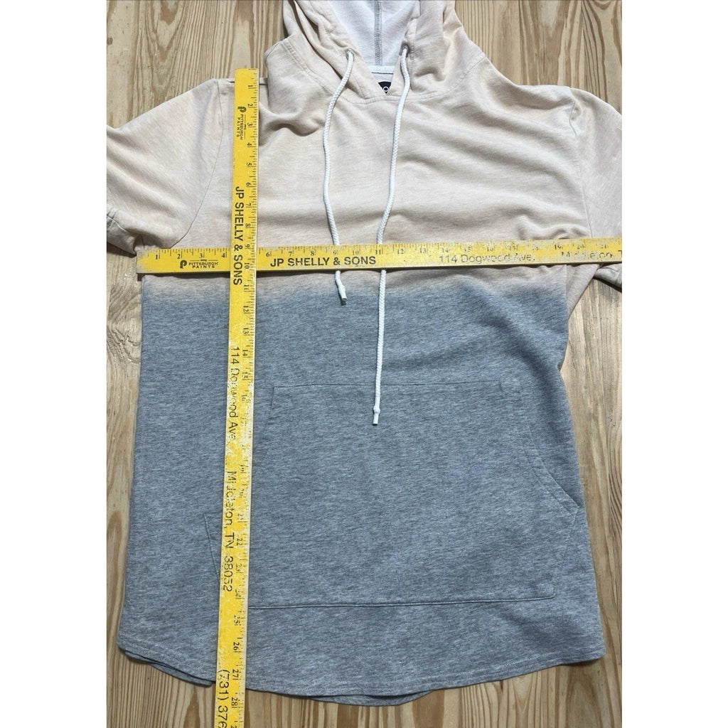 Carbon Mens Short Sleeve Sweatshirt Size S Small Hoodie Colorblock Excellent