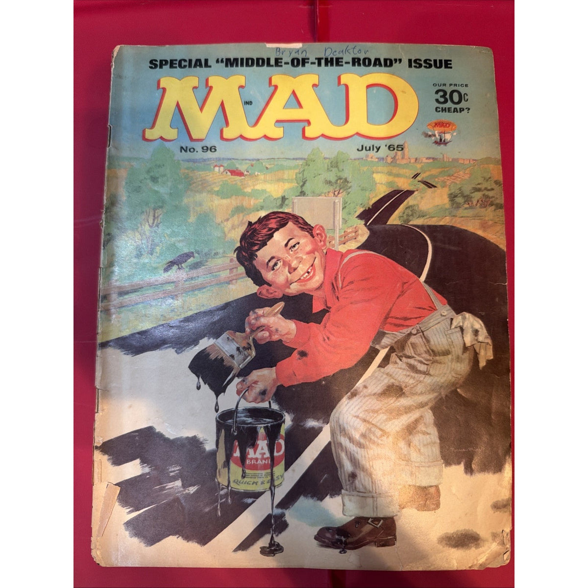 MAD Magazine #96 July 1965 Middle of the Road Alfred E Neuman Norman Mingo